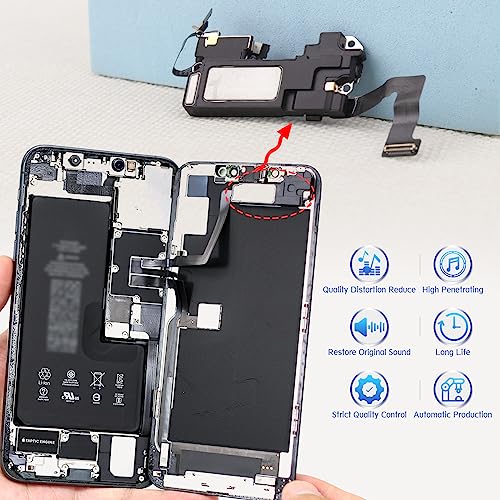 Earpiece Speaker for iPhone 12 Ear Speaker Replacement for iPhone 12 Pro Speaker Replacement Light Proximity Sensor Flex Cable Earphone Speaker Assembly with Repair Tools by YWLRONG - Image 7