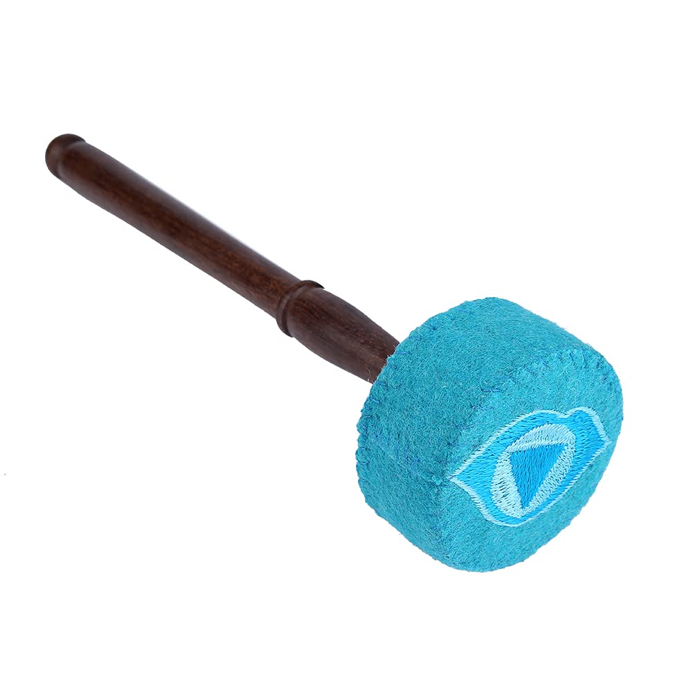 Maillet pour Bol Chantant Tibétain, Fabriqué à La Main, Bois Dur avec Feutre, Bleu Clair, Fournitures Bouddhistes