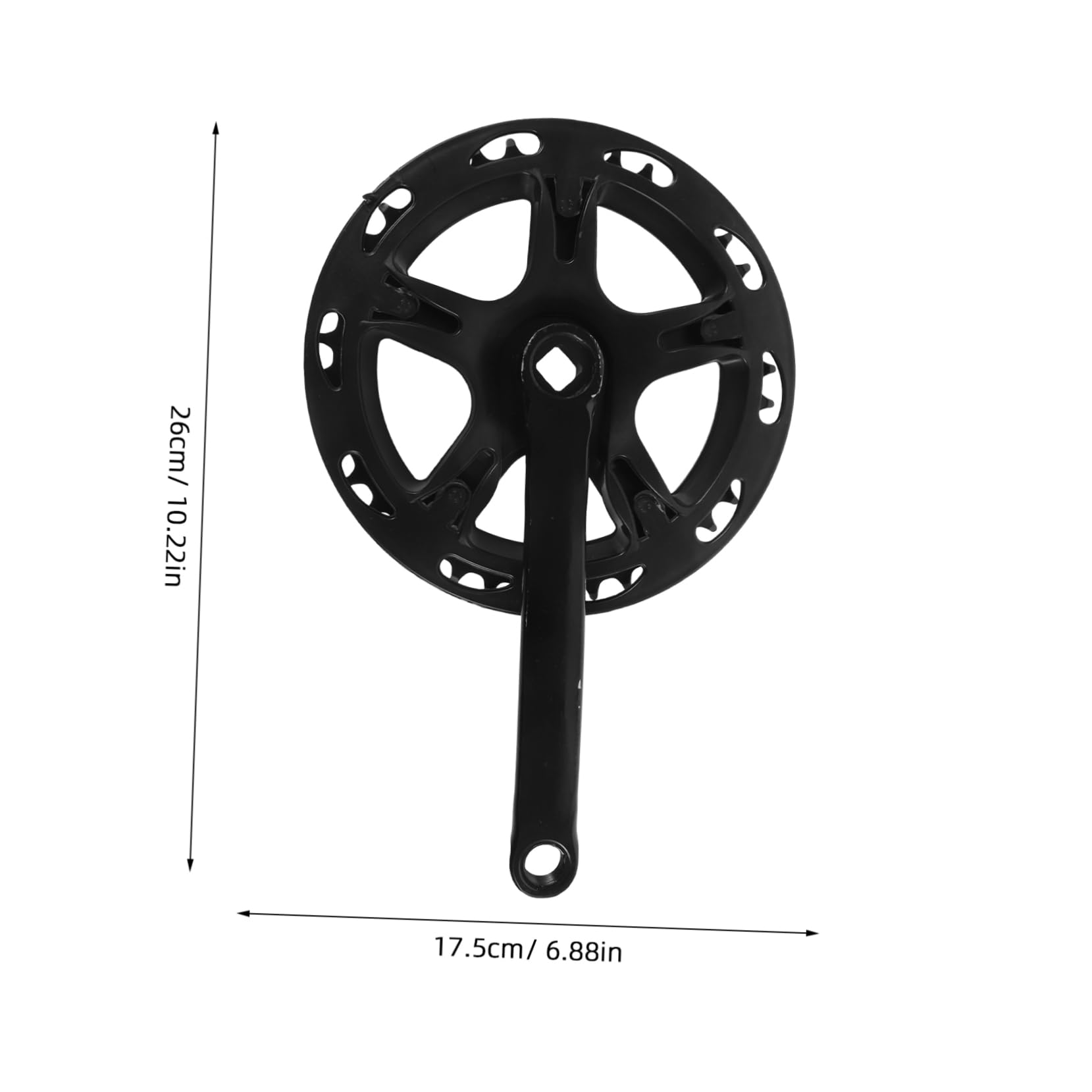 Fahrrad Kurbelgarnitur 1 Satz aus Stahl, Schwarz für Bike | Ersatzkurbelarm mit Vierkantloch, Präzise Lochschnitt Ausführung, für Reparatur Am Rad
