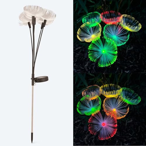 Preisvergleich Produktbild Online Fuchs Gartenstecker PUSTEBLUME mit LED Solar Beleuchtung - Warmweiß oder Farbwechsel - Gartendeko, Solarleuchten für Frühling, Sommer und Herbst