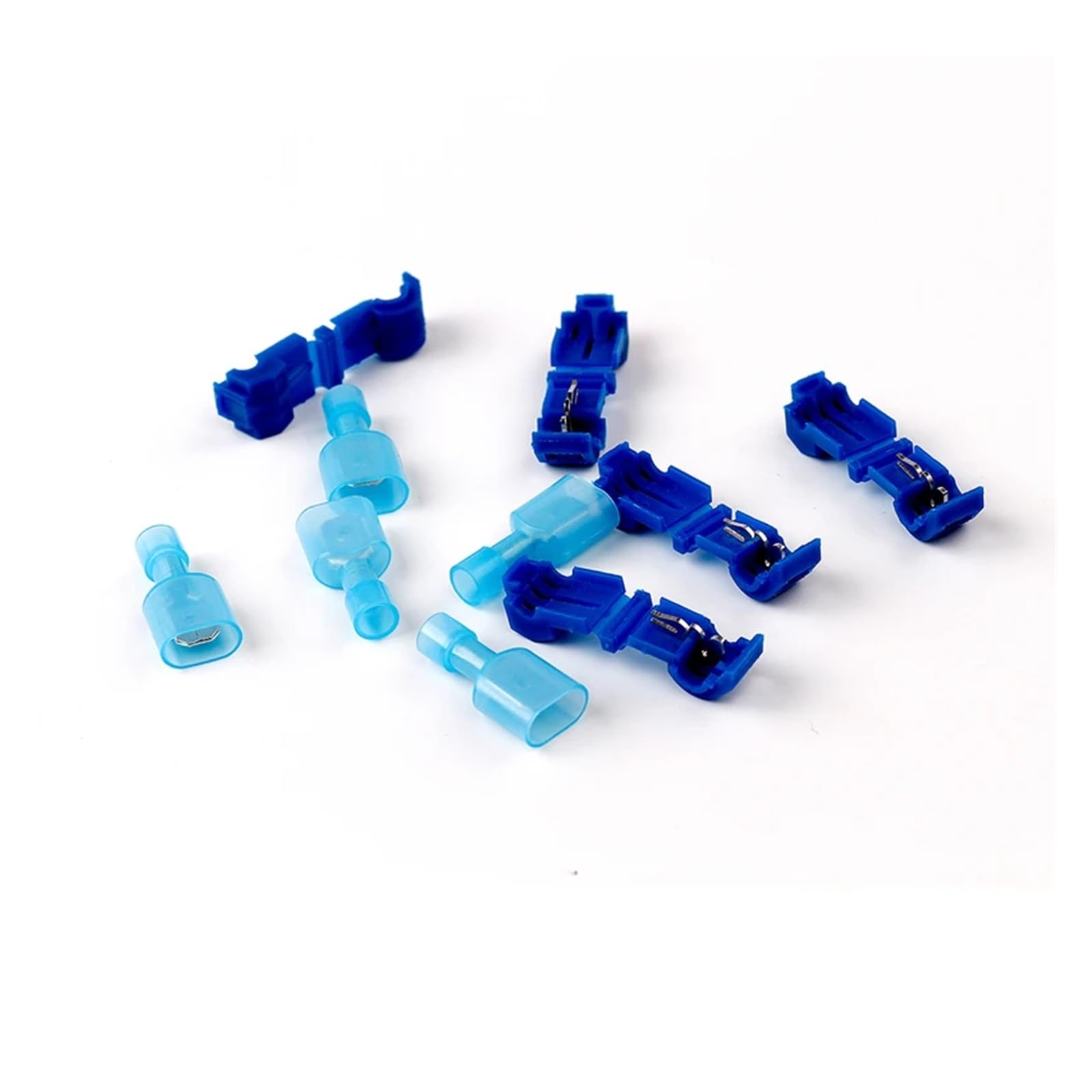 10/40/60/100 Stück T-Tap-Schnellverbinder for elektrische Kabel, Schnapp-Spleißverriegelung, Drahtklemmen, Crimp, wasserdichter Drahtverbinder(Blu)