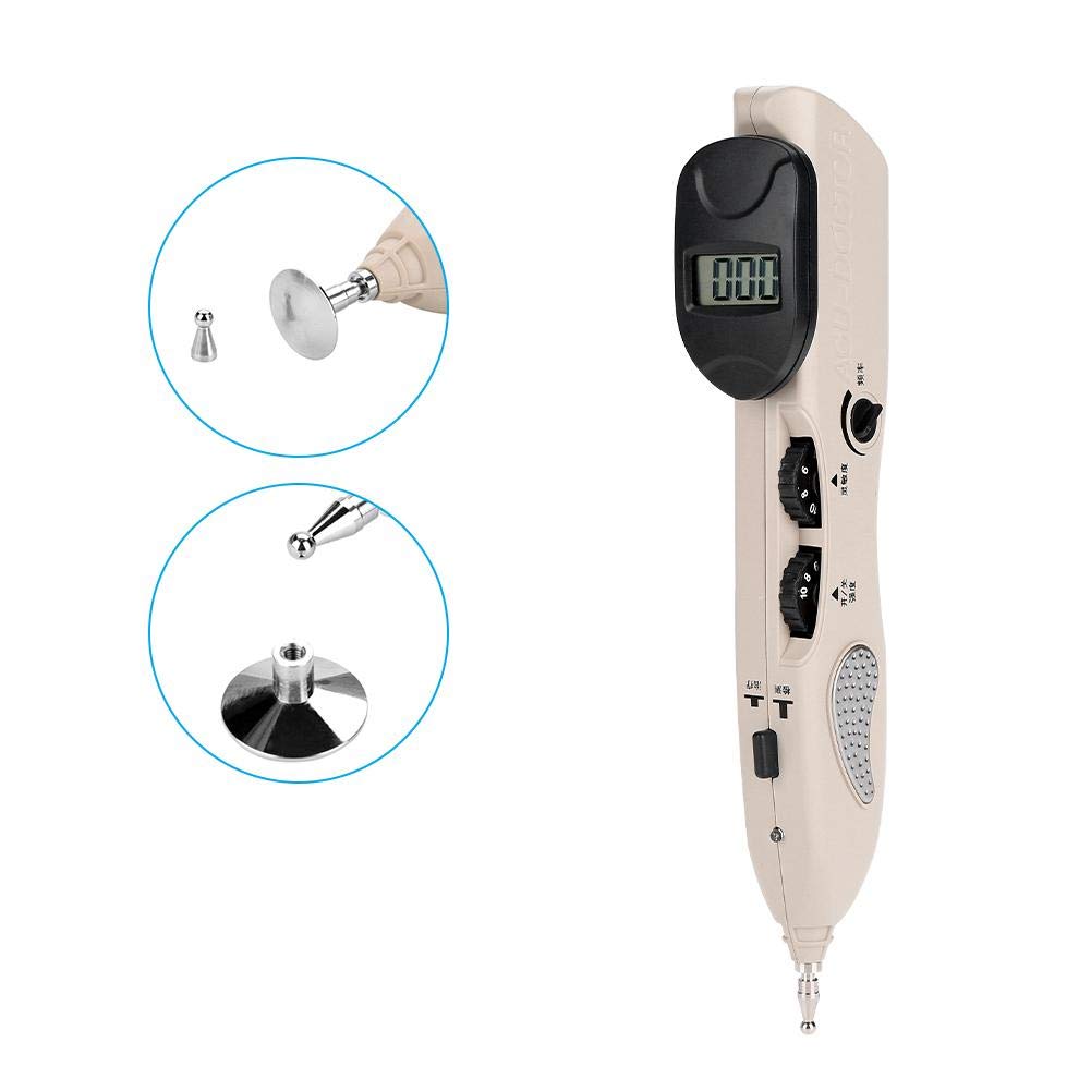 Pluma de acupuntura electrónica digital con 3 sondas de masaje Point Energy Health Care Tool