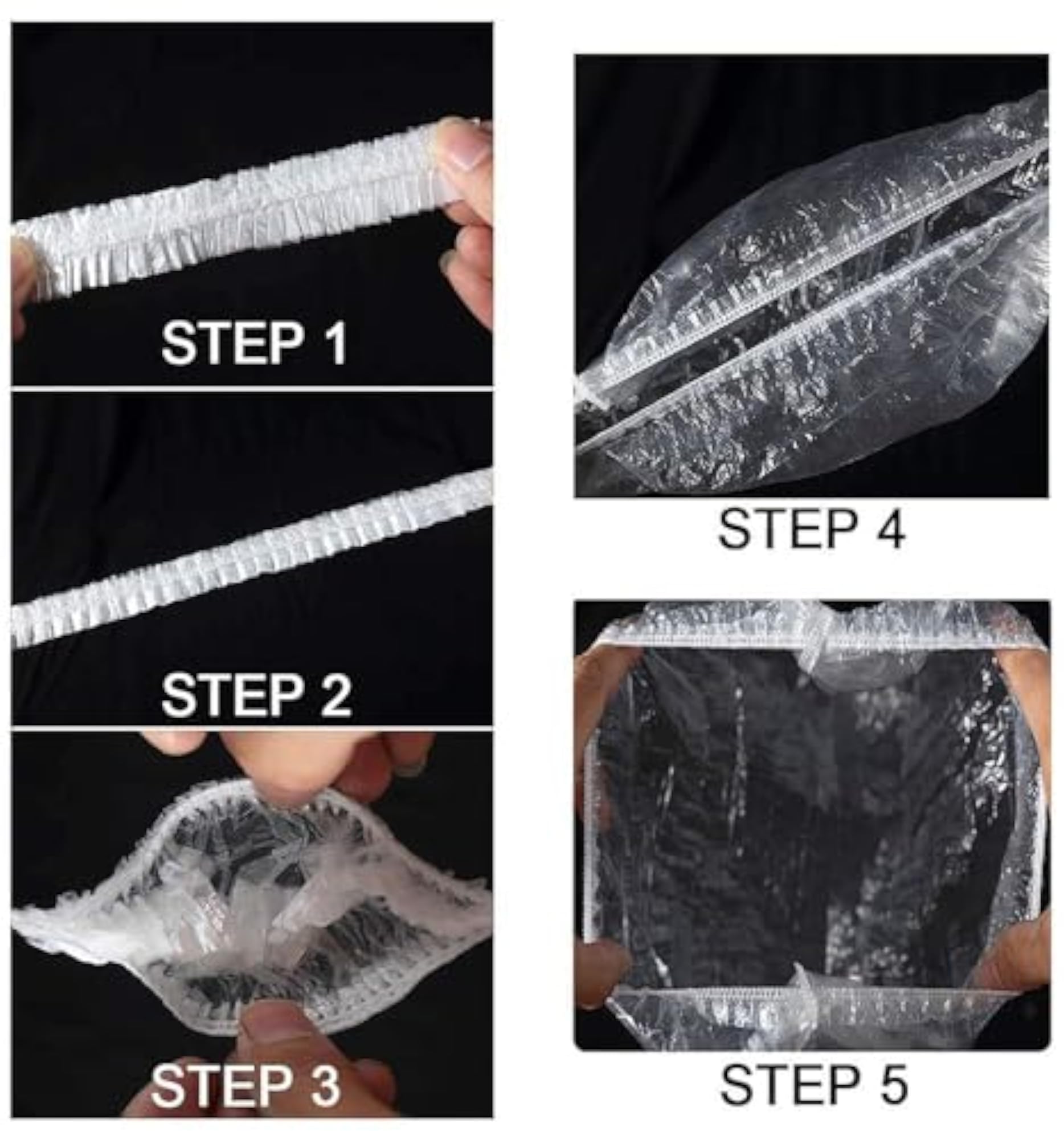 Disposable Shower Caps, Multi-Purpose Thickening Elastic Bath Cap