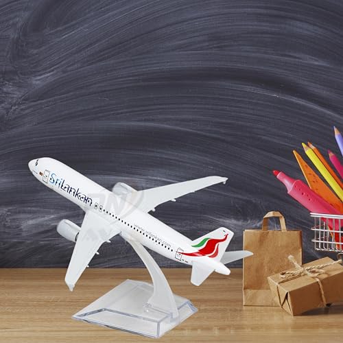 Image of SriLankan Airlines, diecast, Metal Aeroplane Scale Model Office Only for Display, Size -16 Cm-A320 Air (SriLankan)