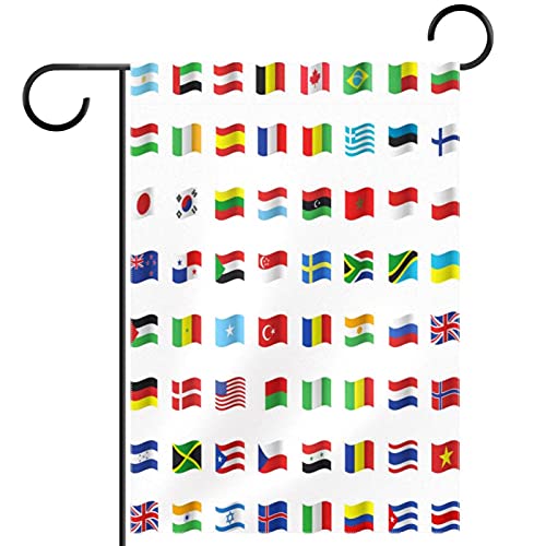 Drapeau de jardin de bienvenue double face en polyester pongé 30x45 cm