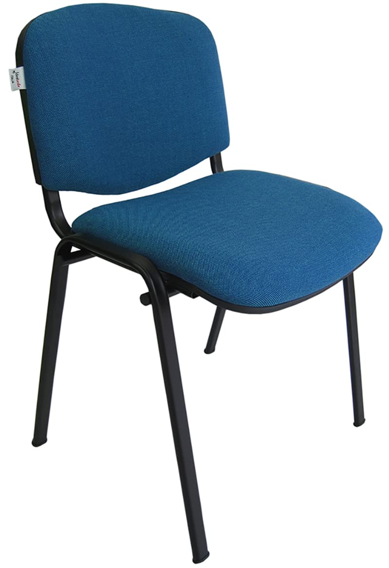 SEDIA CONFERENZA/VISITATORE RIVESTITA IN TESSUTO 4 GAMBE UFFICIO SCRIVANIA (ARANCIO)