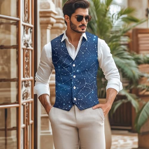 Mens Formal Suit Vest with Buttons Slim Fit Waistcoat Vest for Suit for Tuxedo with Back Strap2