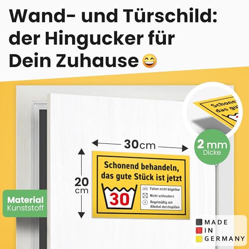 DankeDir! Das gute Stück ist Dreißig - Schild 30 x 20 cm - Geburtstagsgeschenk 30er Männer & Frauen 30 Jahre Geschenk 30. Geburtstag - Partydeko Geburtstagsdeko Geburtstagskarte Geschenkidee