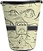 RNK Shops Personalized Dinosaur Skeletons Waste Basket - Double Sided (Black)