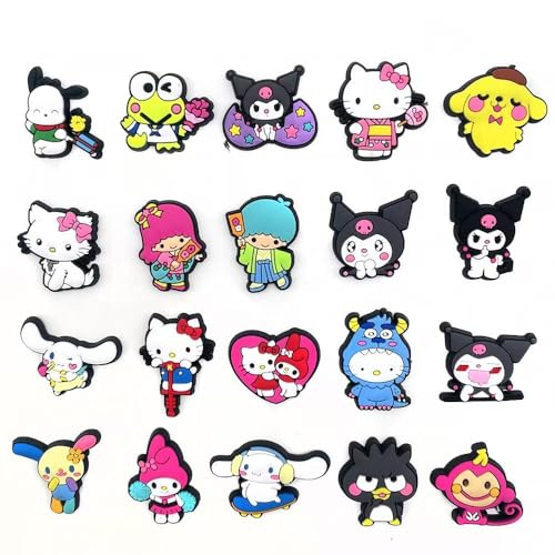 Image of Cartoon Shoe Charms, for Clog Decoration Cartoon Anime Charms Shoe Accessories, PVC Shoe Charms Decoration for Kids Teens Boys Girls Men Women Party Birthday Gifts