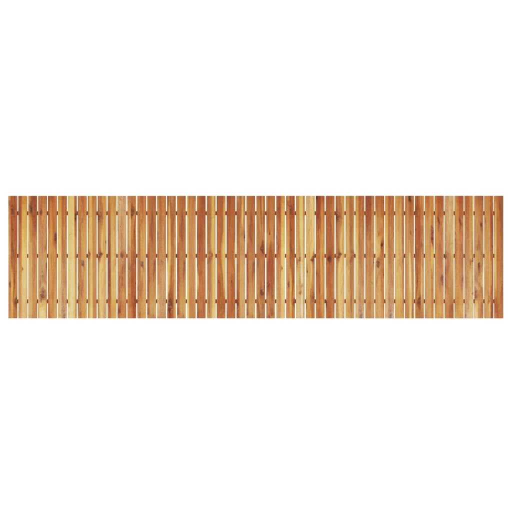 Camino de jardín 200 x 50 cm de madera de acacia, con ruedas