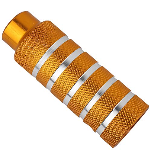 Cyrank Metal Bike Pegs, Bike Foot Rest Pegs Rear Stand Pegs Rear Feet Pedals for Most Bikes(Gold)