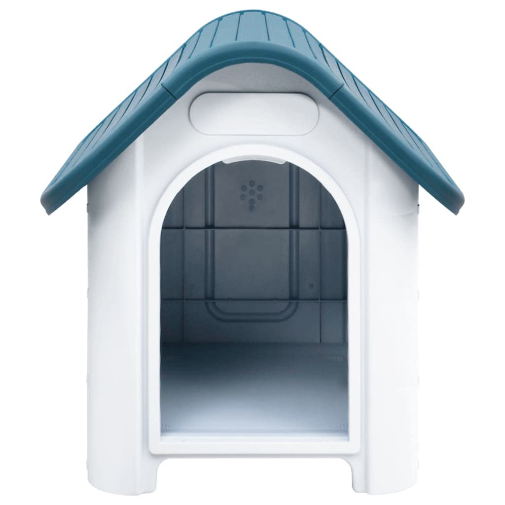 Hundehütte aus Polypropylen wetterfest für Außenbereich 59x75x66 cm Hundehütte für mittelgroße Hunde