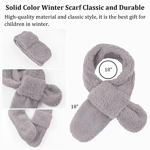 Image of JANGANNSA Fleece Kids Scarf - Warm Winter & Autumn Neck Warmer for Boys & Girls 1-6Y