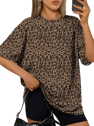 Image of Trendy Queen Womens Oversized T-Shirts Short Sleeves Workout Tops | Casual Summer Gym Tees Plus Size Fashion Clothes 2026