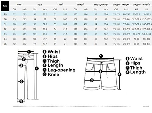 Idopy Men`s Black Slim Fit Soft Pu Faux Leather Biker Pants 33 03# #TOP6