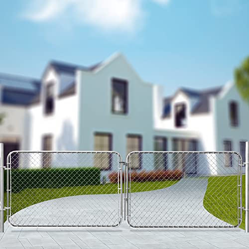 Hittite Adjustable Chain Link Fence Gate Kit, Anti-Rust Outdoor Garden Fence Gate, Heavy Duty Pedestrian Gate Walking Fence Gate For Residential,Outdoor,Yard,Patio,Entry Way, 26"-72" Wide X 4' High #TOP5