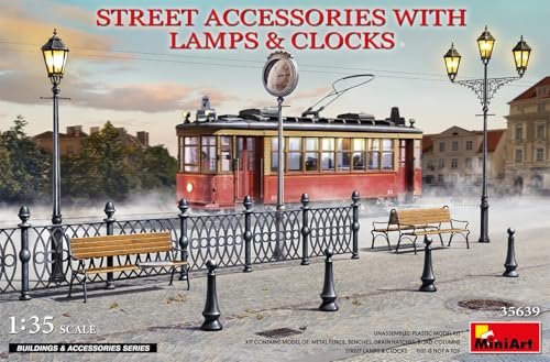 Lámparas y relojes MiniArt para dar vida a las calles de tu diorama histórico