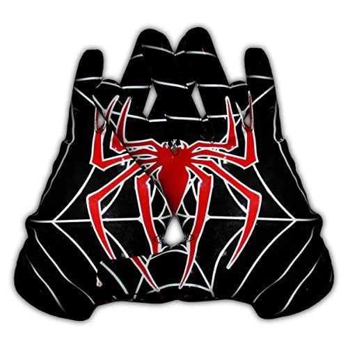 Taqcha Spider Youth Football Gloves - Tacky Grip Skin Tight Adult Football Gloves - Pro Elite Super Sticky Receiver Football Gloves - Youth Sizes (M-L) #TOP1