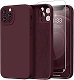 Kiresen Designed for iPhone 15 Pro Case - Upgraded Enhanced Camera Protection - Soft Microfiber Lining Inside - Liquid Silicone Shockproof Protective Phone Case 6.1' for Men Women Girls - Plums Color