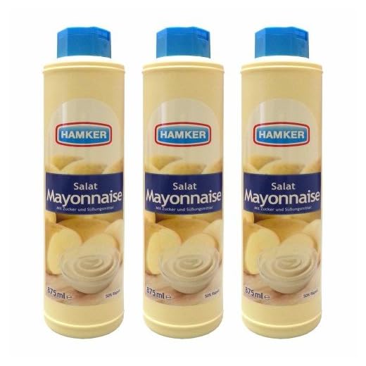 3x Hamker 'Salat Mayonnaise', 875 ml
