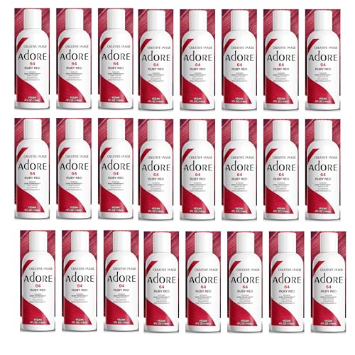 Adore Semi Permanent Hair Color 064 Ruby Red, 4 Fl Oz (Pack of 3)