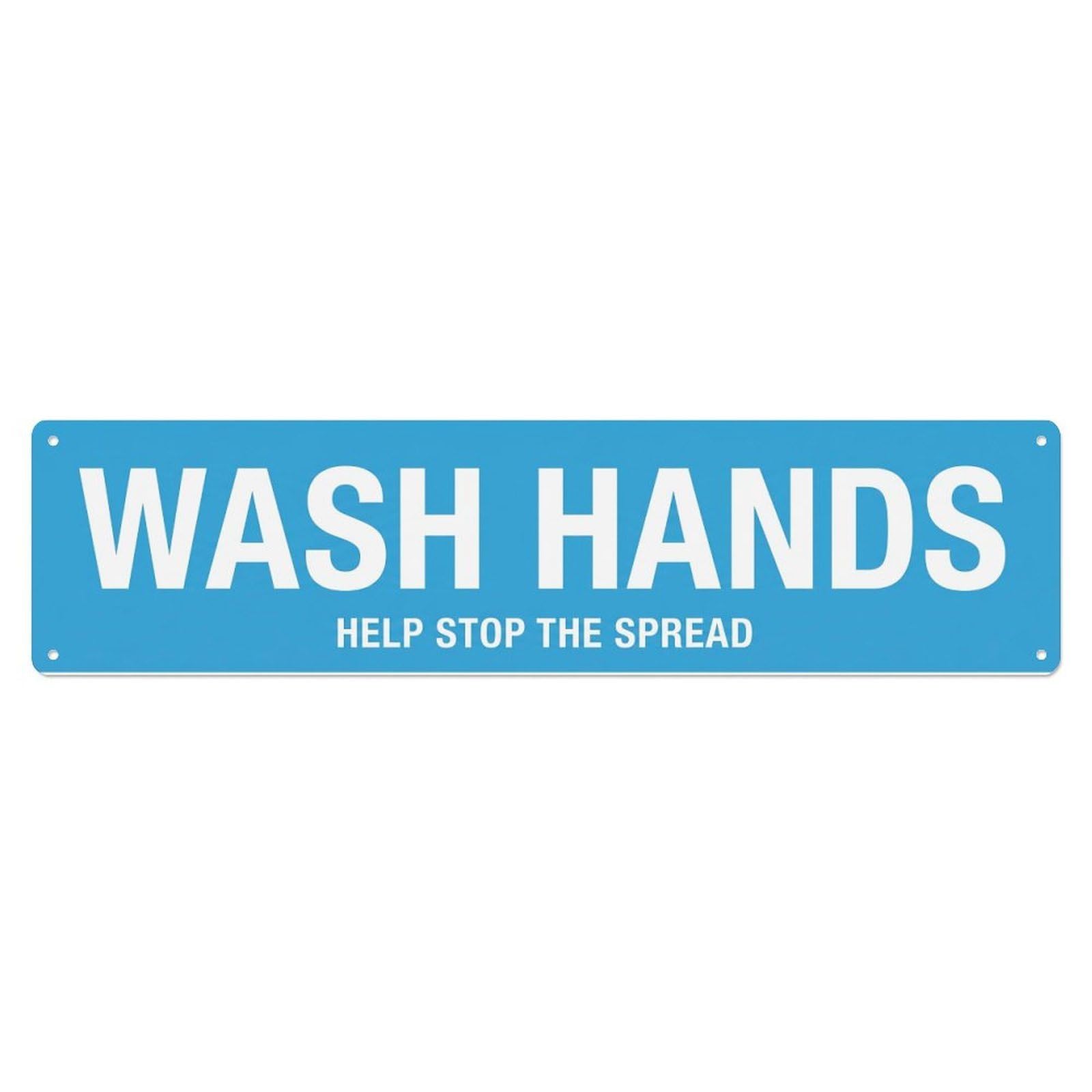 Wash Hands Cleanliness Required Metal Tin Sign