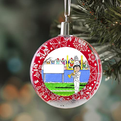 PrintedPerfection.com Personalized Friendly Folks Band, Trumpet - Female Christmas Snow Globe Ornament