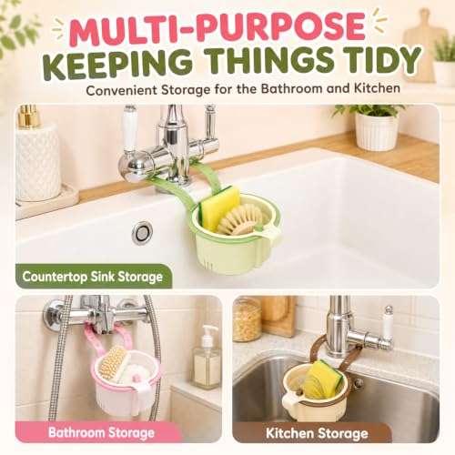 Hanging Sink Drain Basket,2026 New Cactus Kitchen Sink Strainer Basket,Multifunctional Kitchen Sink Strainer Press Automatic Dumping Basket,Self-Cleaning Faucet Hanging Filter Basket(Green) by Generic - Used condition - Image 9