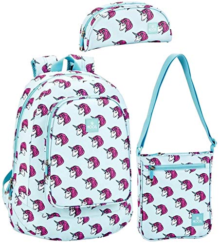 Unicornio Mochila  Bolso de Hombro y Caja de Lápices  Moos