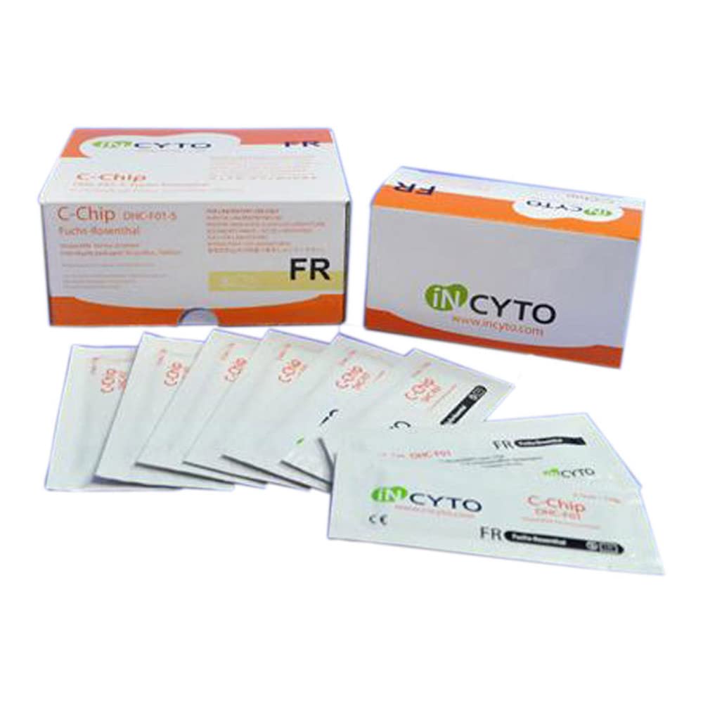 SKC DHCF015 INCYTO Disposable CChip Hemacytometer, FuchsRosenthal, 20 µL Chamber Volume, 1.6