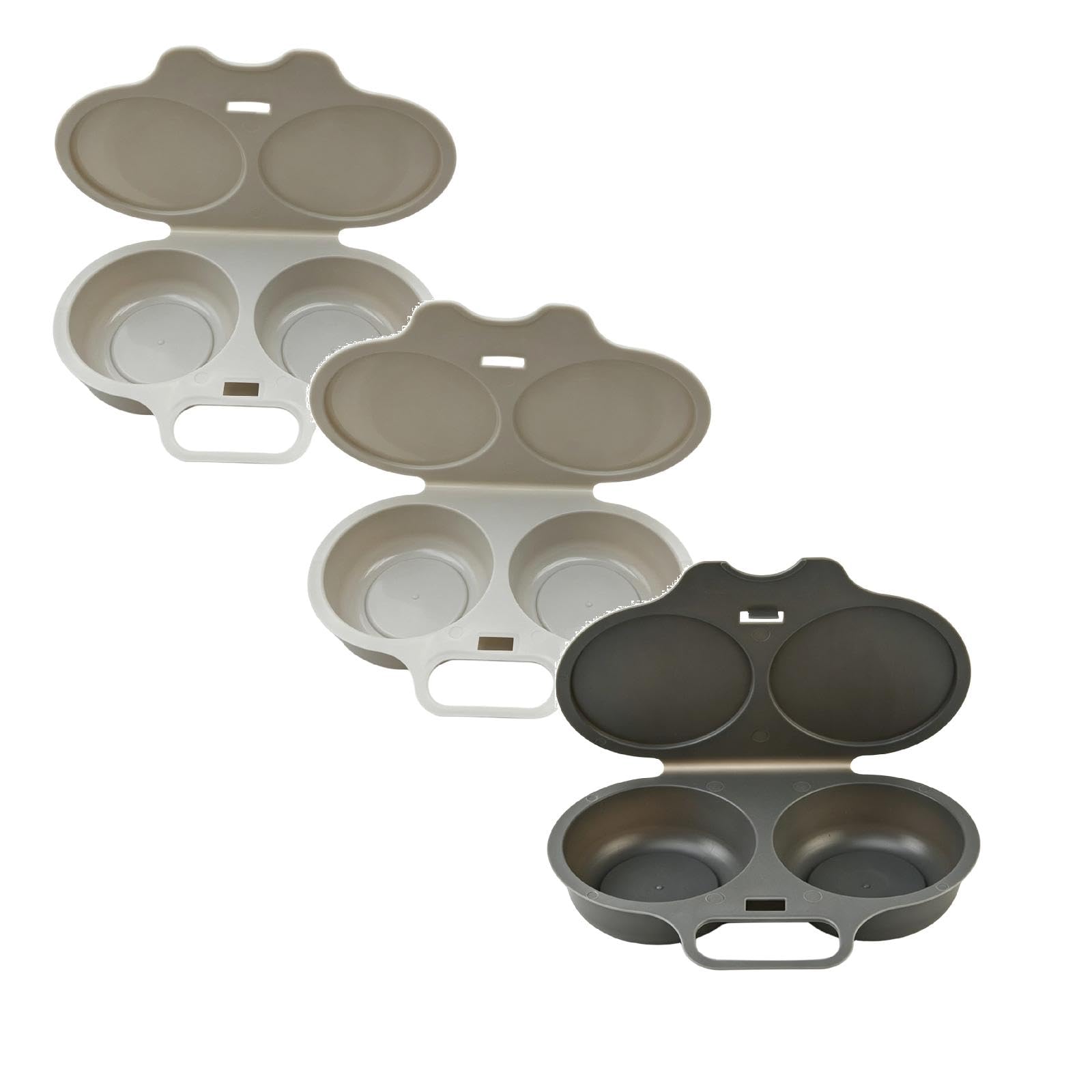 Microwave Egg Poacher With Lid & Handle Dual Cavity Microwave Egg Poacher