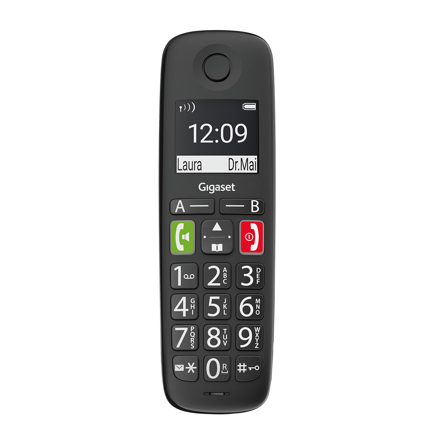 Gigaset E290HX DECT-Mobilteil Schnurloses Senioren-Telefon großes Display Tasten schwarz Fritzbox-kompatibel