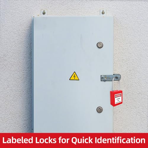 Image of 10pcs Lockout Tagout Locks Set-10pcs Red Loto Locks,Lockout Locks Keyed Different,Safety Padlocks for Electrical Lockout Tag Out Kit,2 Keys Per Lock, OSHA Compliant Lock Out