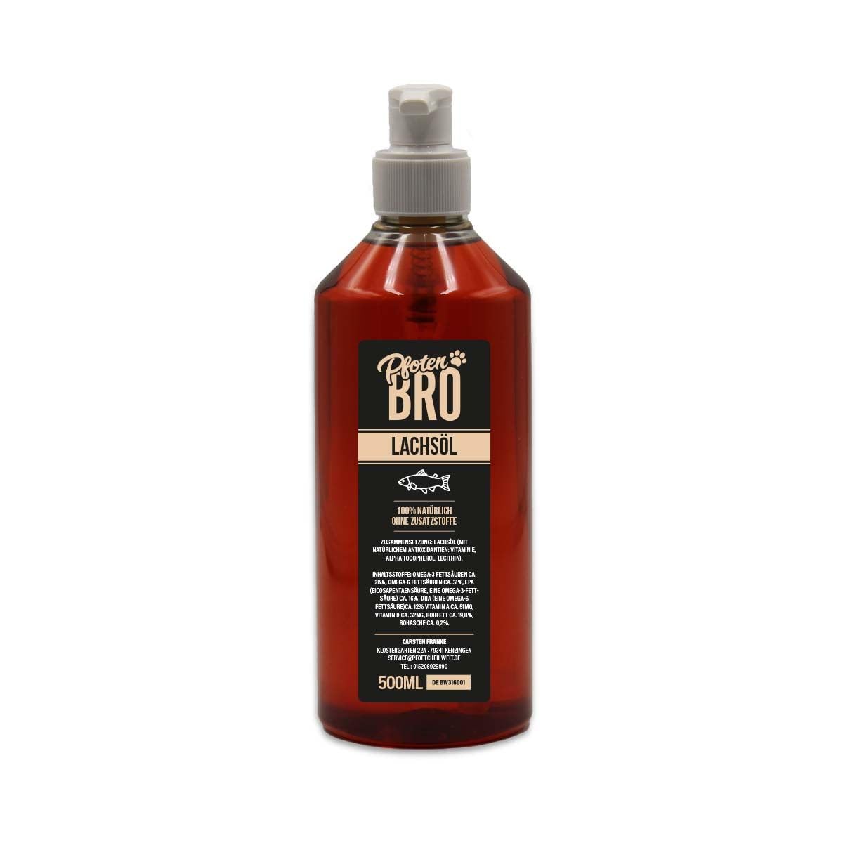 Pfoten-Bro Salmon Oil - Shiny Coat and Happy Joints for Your Favourite Discover the Insider Tip for a Healthy Eat!
