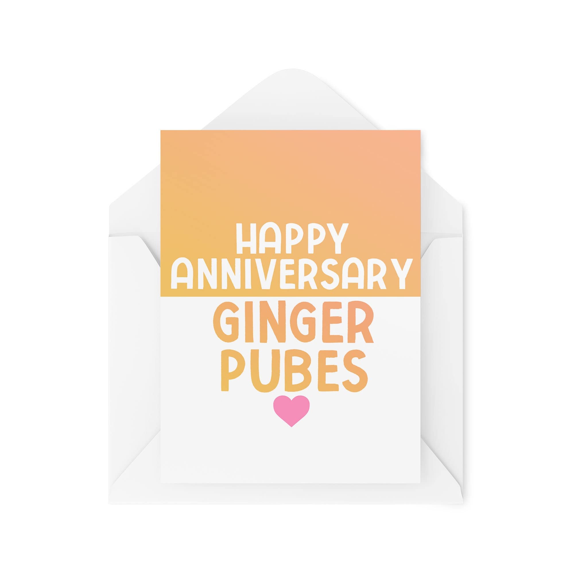 Funny Anniversary Card | Ginger Pubes | Celebration Banter Joke Rude Cheeky Sweary For Her Him Wife Girlfriend Husband | CBH936