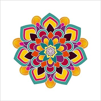 Impression Wall Decor Various Shapes Rangoli Floor Sticker ( Cover Area 40 X 40 cm )