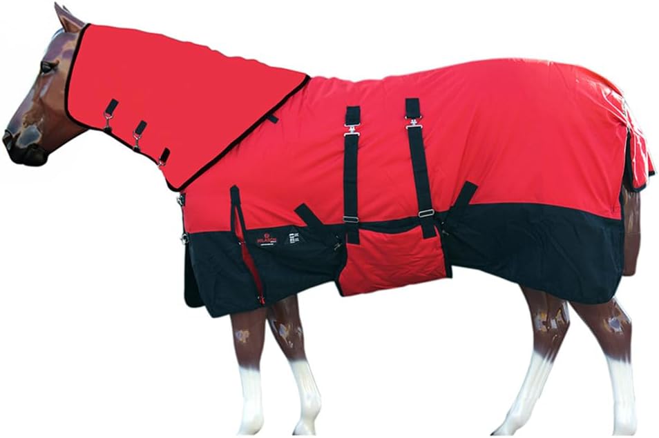 HILASON 1200D Waterproof Winter Horse Blanket Neck Cover Belly Wrap | Turnout Blankets for Horses