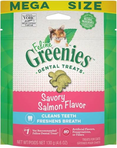 Greenies Cat Treats, Feline Veterinarian-Recommended Adult Natural Dental Cat Treats,