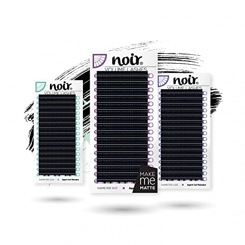 Noir Volume Lashes Mega Volume Lashes Individual 0.03 D curl Mixed Eyelash Extensions, Black - Image 2