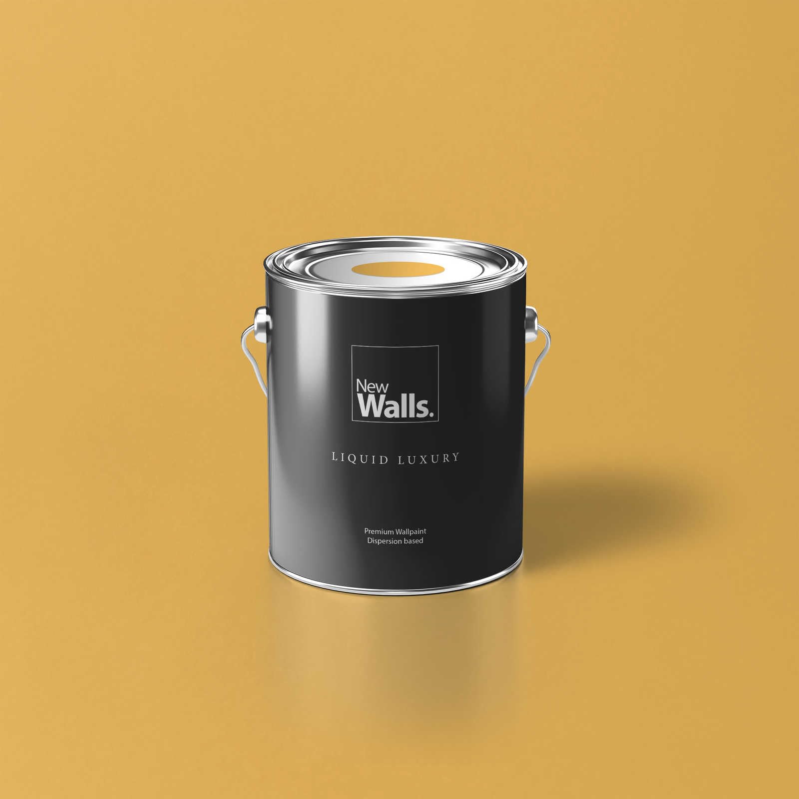 Pintura de emulsión líquida de lujo para interiores, 2,5 litros, color amarillo soleado
