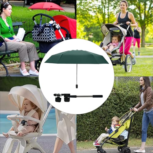Miniatura 4 de Cochecito Del Paraguas Del Bebé, Sombrilla Del Cochecito De Bebé Paraguas Ajustable De 360 Con Abrazadera Paraguas Para Silla Con Protección Uv, Sombrilla Para Cochecito De Bebé, Cochecito De Beb