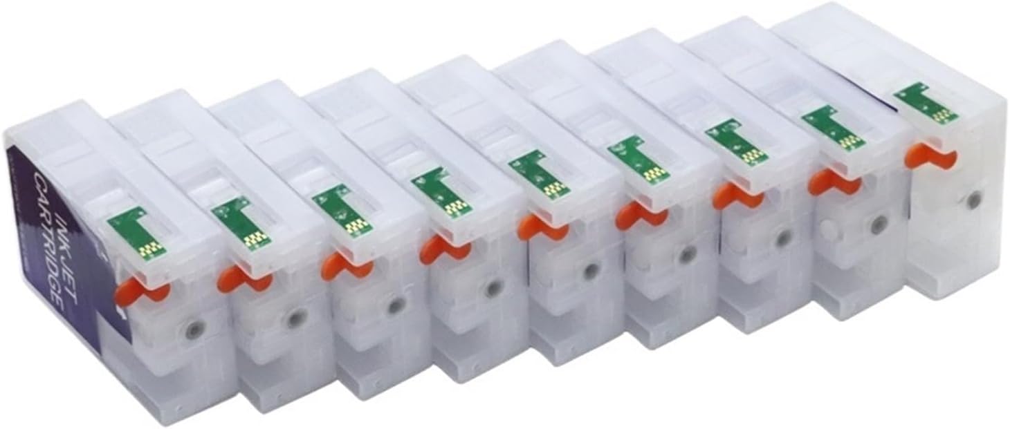 Compatible with P800 SC-P800 Printers T8501-T8509 Capacity 80 Ml Refillable Empty Ink Cartridges(T8509)