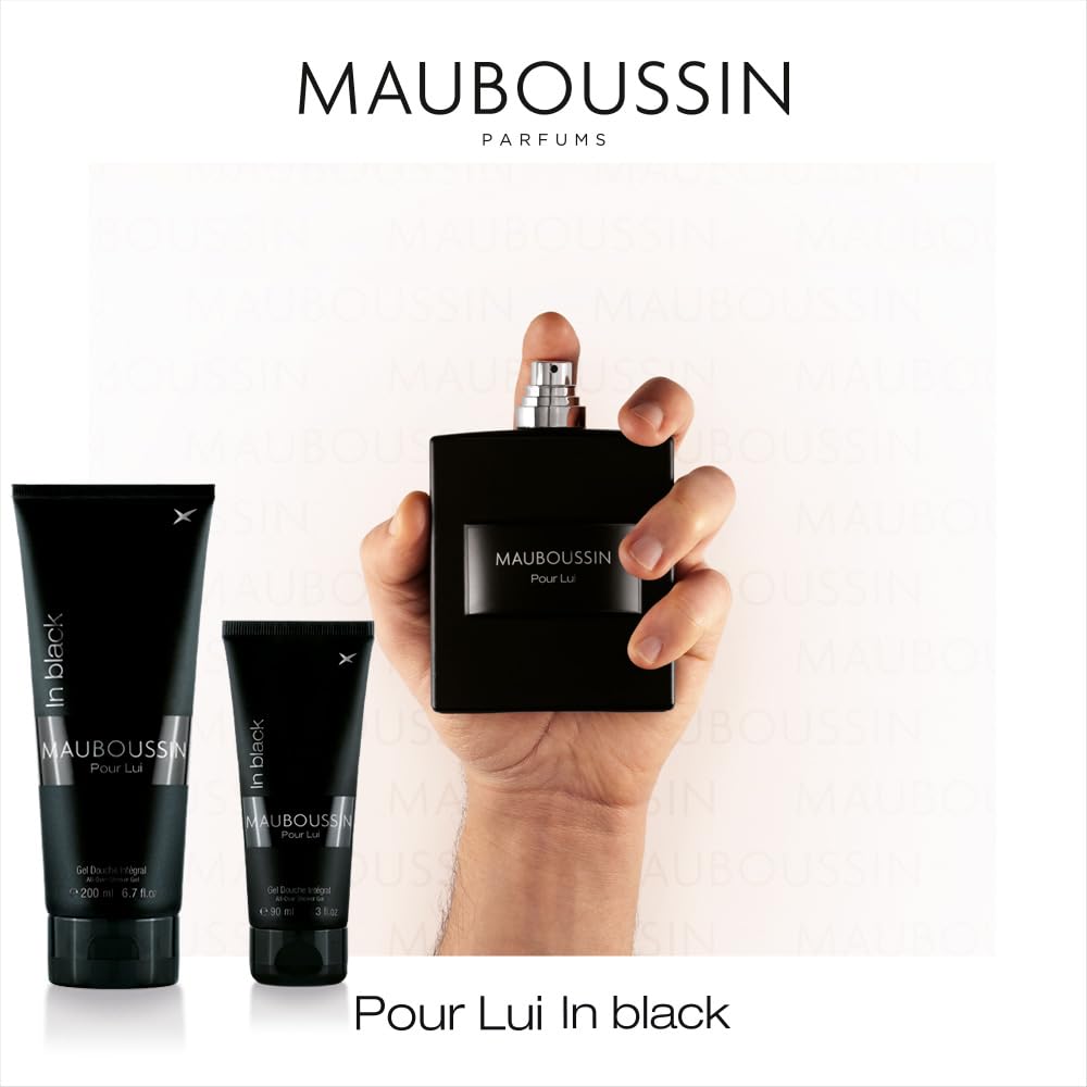 Mauboussin - Coffret Pour Lui In Black : Eau de Parfum 100ml, Gel Douche 200ml & Gel Douche 90ml