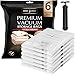 Produktbild GENIE SPACE Premium Vakuumbeutel für Kleidung, Handtücher & Reisen  Mittelgröße 70×50 cm, Luftdicht, Geruchsdicht & Wiederverwendbar  Doppelt versiegelt, 6er Pack mit Handpumpe