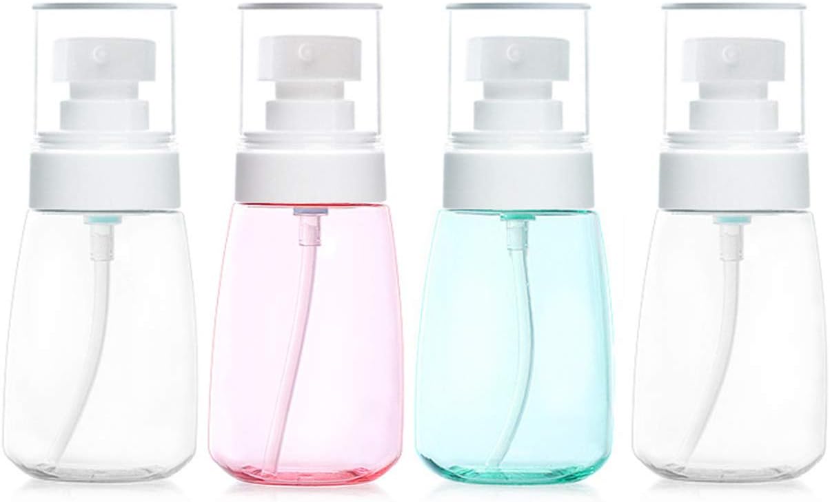 2 oz Travel Size Leakproof Pump Bottles, BPA-Free Refillable Plastic Containers for Lotion, Liquid Soap, Baby Shower, Essential Oil Blends and Other Toiletries