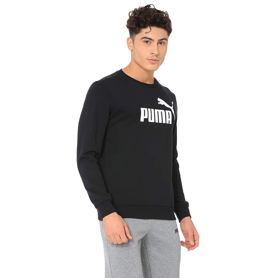 Puma ESS Logo Crew Sweat FL Big Logo, Sweatshirt Homme