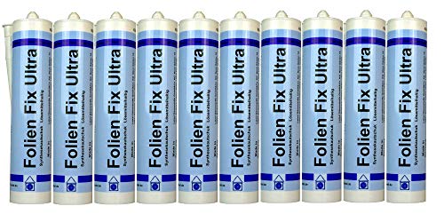 10 Stück Folienkleber Ultra- Dampfbremsenkleber, Dichtkleber, Luftdichtungskleber Folien Fixkleber Ultra Kartusche 300 ml. Starkes Haftspektrum