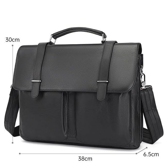 JSEIAJB Business Genuine Leather Men's Handbag 14 Inch Computer Bag Single Shoulder Diagonal Cross Briefcase2