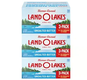 Land O Lakes Unsalted Butter, 3 pack of 1 lb. sticks